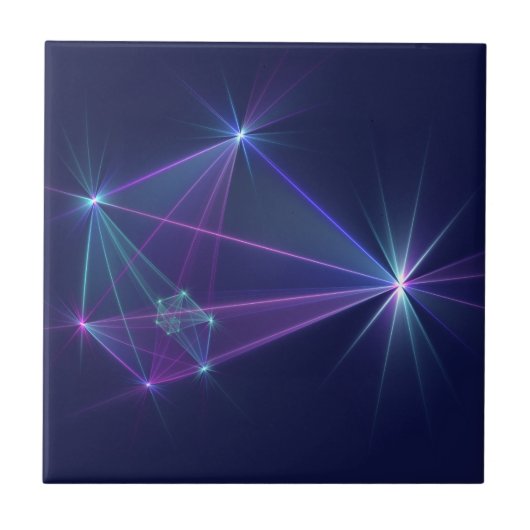 Carreau Constellation, Art Fractal Abstrait Fantastique (Devant)