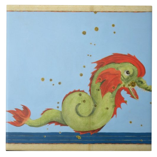 Carreau Constellation de Poissons, de "Uranometria" par (Devant)