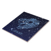 Carreau Constellation du cancer et signe zodiaque avec éto (Côté)