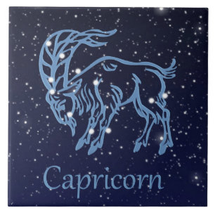 Carreau Constellation du Capricorne et signe du zodiaque a