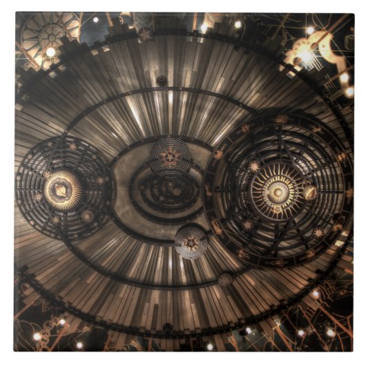 Carreau Constellations Zodiac mécanique Steampunk (Devant)