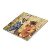 Carreau Conte de fée vintage, beauté et bête (Côté)