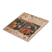 Carreau Conte de serpent de la renaissance indienne de fil (Côté)