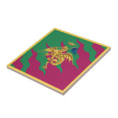 Carreau Contrada del Drago (Dragon) Palio di Siena (Côté)