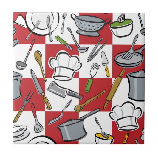 Carreau Contrôle d'outils de cuisine (Devant)