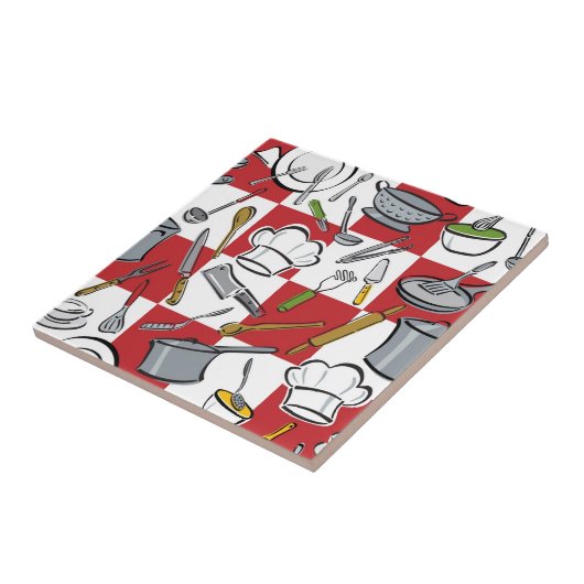 Carreau Contrôle d'outils de cuisine (Côté)