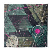 Carreau Cool Abstract Digital Graffiti Art Geometic (Devant)