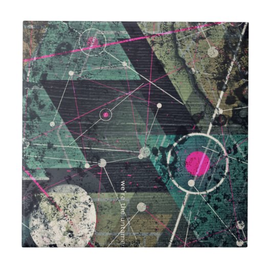 Carreau Cool Abstract Digital Graffiti Art Geometic (Devant)