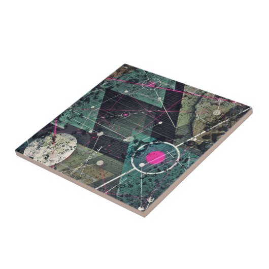 Carreau Cool Abstract Digital Graffiti Art Geometic (Côté)