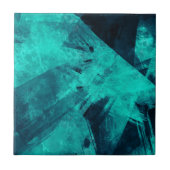 Carreau Cool Abstrait Jagged Blue Art (Devant)