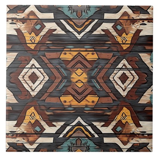 Carreau Cool Aztec faux bois (Devant)