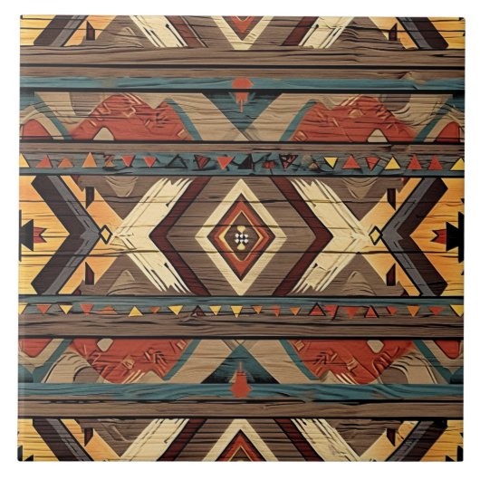 Carreau Cool Aztec faux bois (Devant)