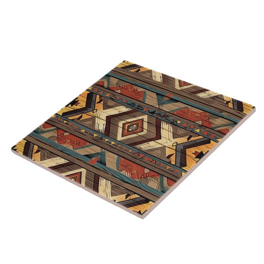 Carreau Cool Aztec faux bois (Côté)