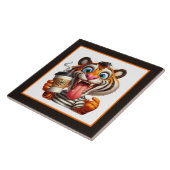 Carreau Cool drôle tiger de café (Côté)