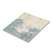 Carreau Cool grande image bleue des vagues de l'océan (Côté)