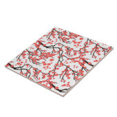 Carreau cool Japon motif floral céramique (Côté)