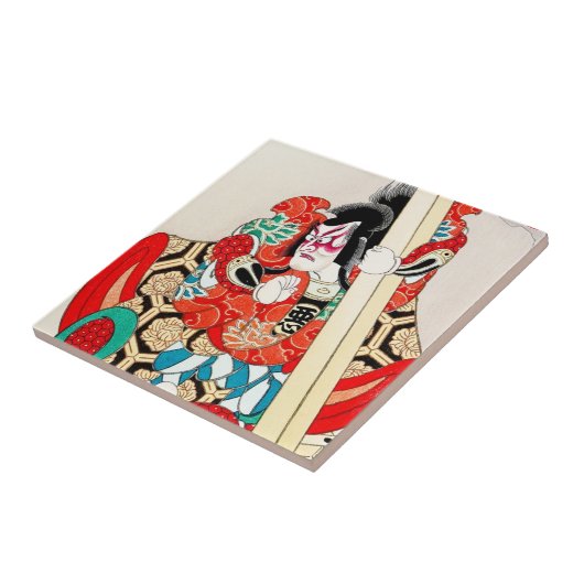 Carreau Cool japonais kabuki warrier acteur samouraï man a (Côté)