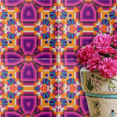 Carreau Cool kaléidoscope violet orange