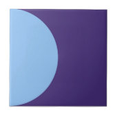 Carreau Cool moderne demi-cercle bleu rétro mi-siècle (Devant)