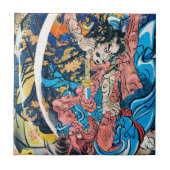 Carreau Cool oriental japonais Ancien combat de démon Samu (Devant)