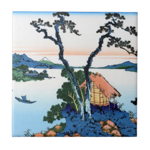Carreau Cool oriental japonais Hokusai Fuji View paysage