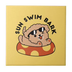 Carreau Cool Summer Chien Flottant - Jolie Puppy Pool Part