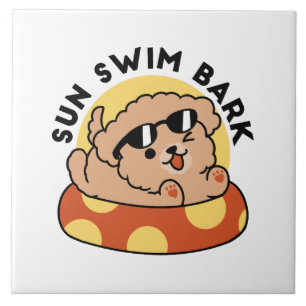 Carreau Cool Summer Chien Flottant - Jolie Puppy Pool Part
