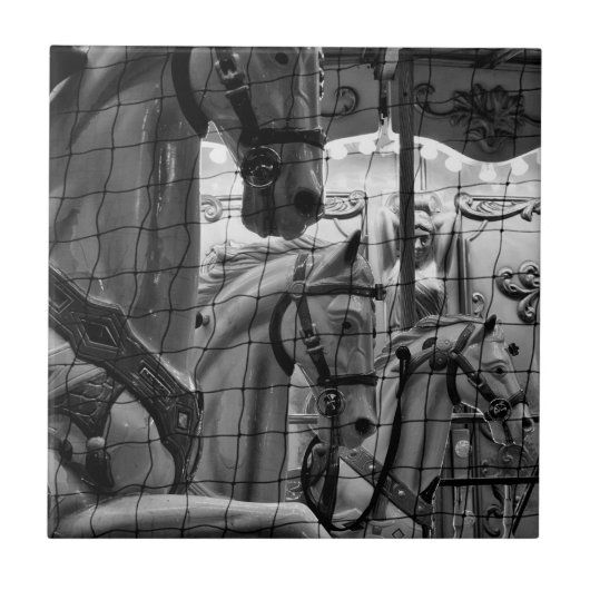 Carreau Cool, urbain, photo moderne de chevaux de carrouse (Devant)