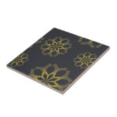 Carreau Cool, vert, unique, fleur moderne et tendance abst (Côté)