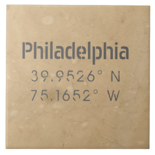 Carreau Coordonnées de la carte de Philadelphie urbaine