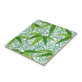 Carreau Copie en bambou, vert et blanc de William Morris (Côté)