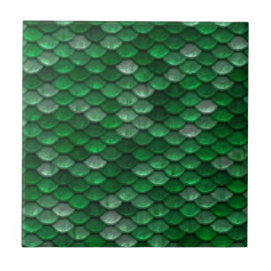 Carreau Copie métallique d'échelles de Forest Green