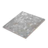 Carreau Copie nacrée argentée blanche carrelée (Côté)