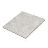 Carreau Copie neutre de mandala de napperon en ivoire de (Côté)