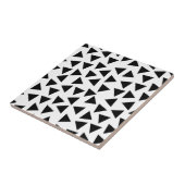 Carreau Copie noire et blanche audacieuse de triangle (Côté)