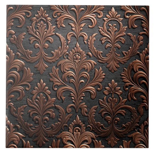 Carreau Copper brown and black floral seamless pattern (Devant)