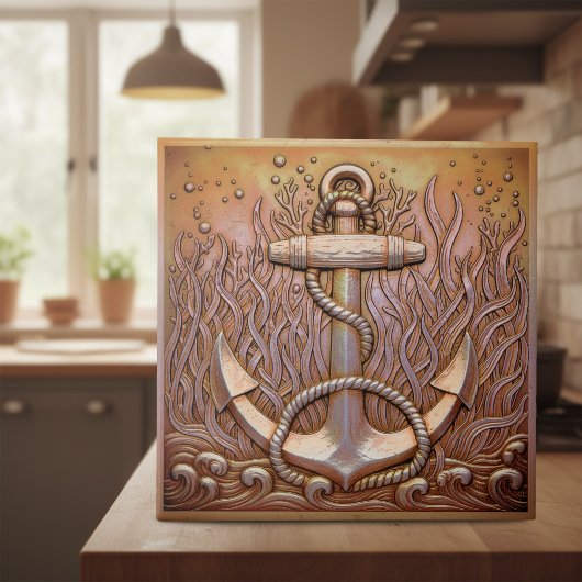 Carreau Copper Metallic Iridescent Anchor D1223