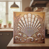 Carreau Copper Metallic Iridescent Scallop Shell D1223