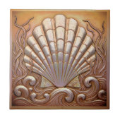 Carreau Copper Metallic Iridescent Scallop Shell D1223 (Devant)