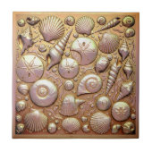 Carreau Copper Metallic Iridescent Seashells D1223 (Devant)