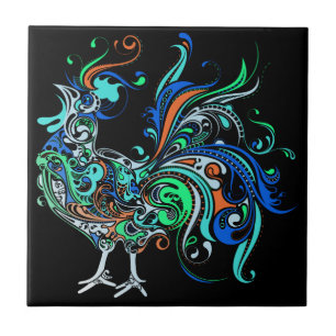 Carreau Coq au néon