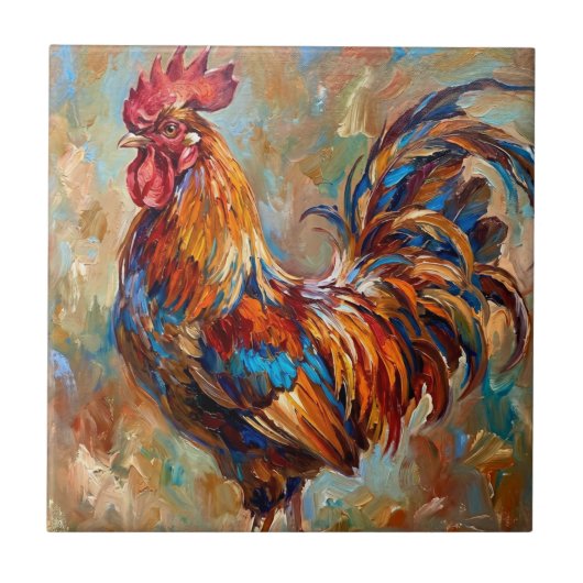 Carreau Coq Coloré (Devant)