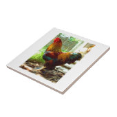 Carreau Coq coloré (Côté)