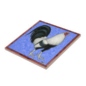 Carreau Coq domestique encadré (Côté)