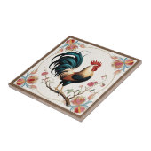Carreau Coq en fleurs (Côté)