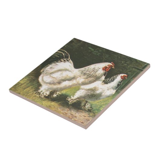 Carreau Coq et poule (Côté)