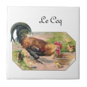 Carreau Coq et poussins (Devant)