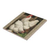 Carreau Coq & Hen à l'extérieur Hen House avec frontière b (Côté)