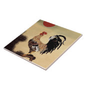 Carreau Coq qui chante de Itō Jakuchū (Côté)