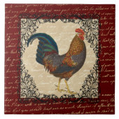 Carreau Coq vintage rouge (Devant)